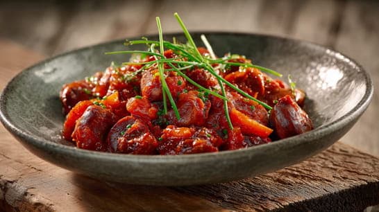 Geschmorte Nieren mit Tomatensoße
