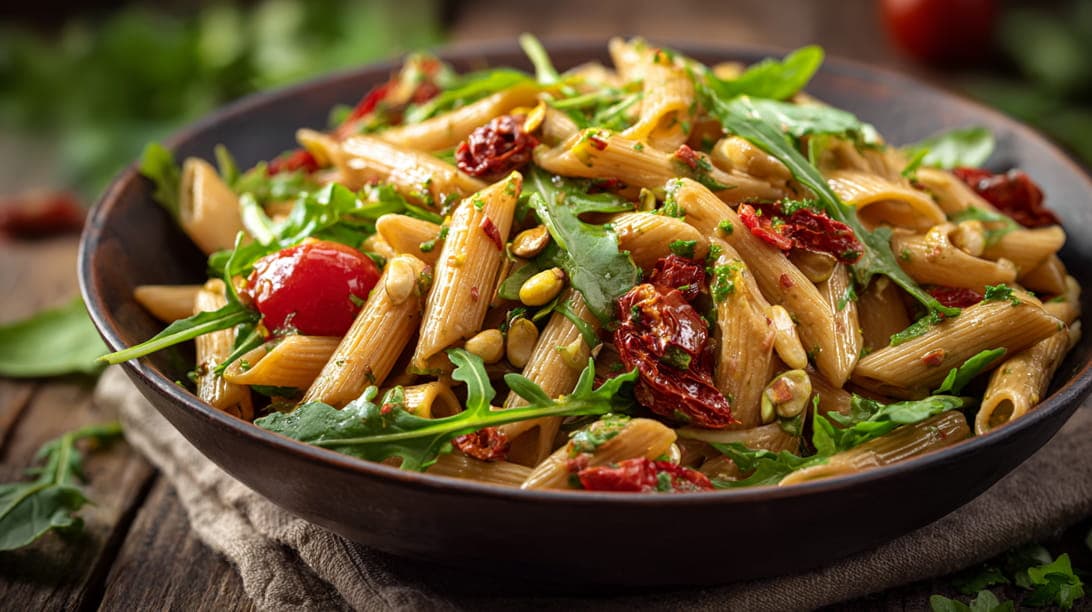 italienischer Nudelsalat mit Rucola