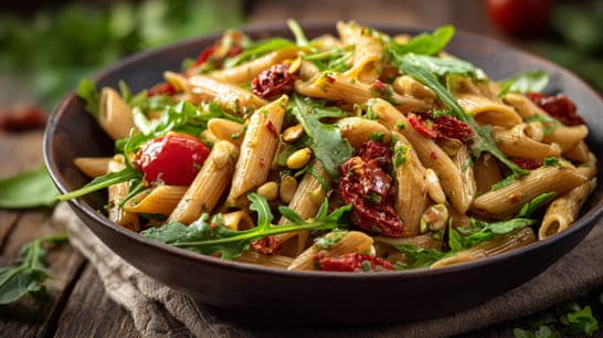 italienischer Nudelsalat mit Rucola